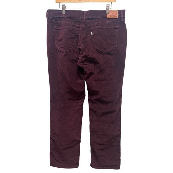 Levi's Burgandy Corduroy 505 Straight Leg Pants Size 33 - Picture 8 of 10